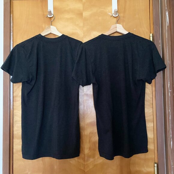 SET OF 2 Los Angeles Apparel TR01 Unisex Tri-Blend Crew Neck T-Shirt Dark Gray S - Picture 2 of 8